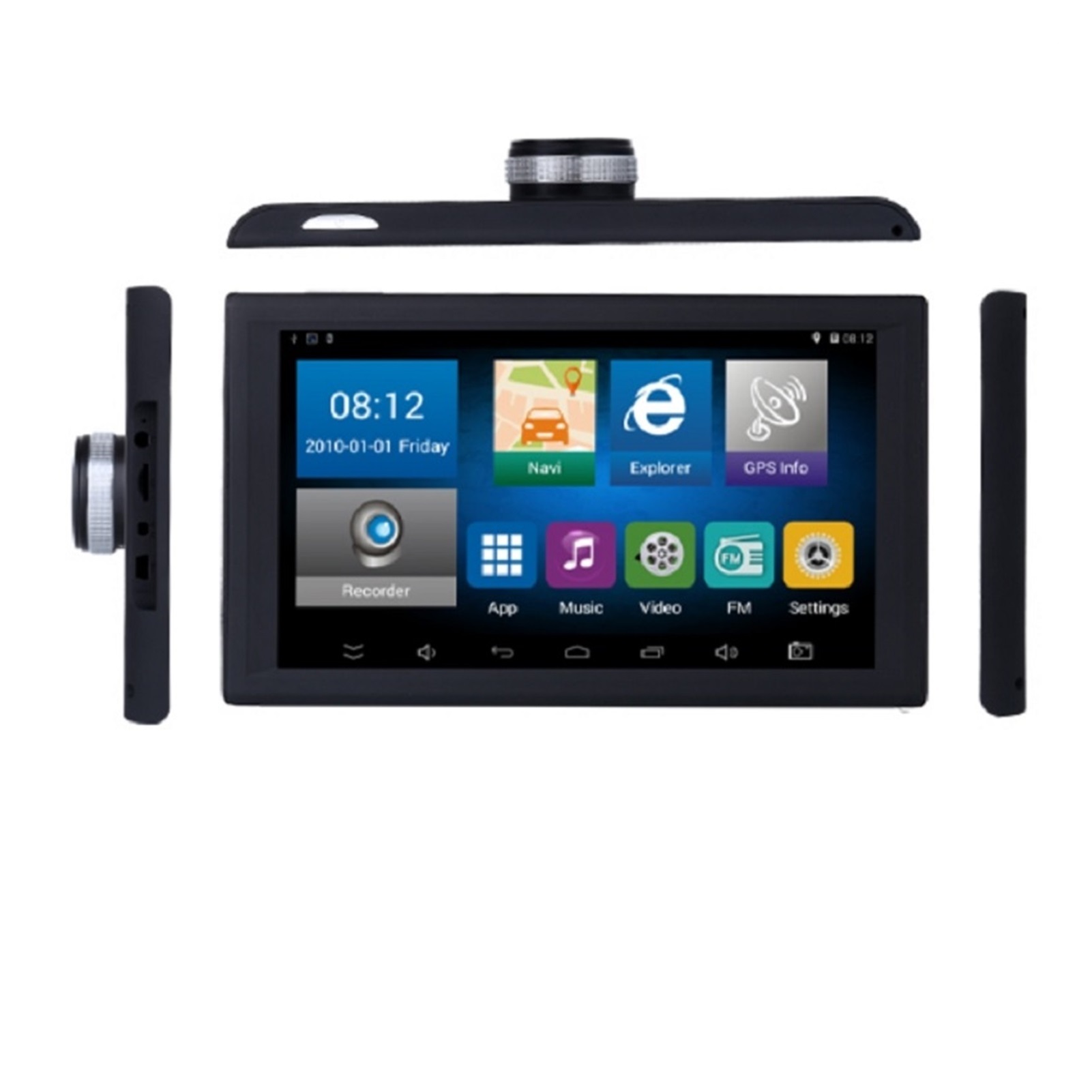 9 Inch Car Truck GPS Navigation 1GB/ 16GB DVR Video Recorder Tablet AV-IN Support Reversing Camera With Free Maps ,Easy to Install